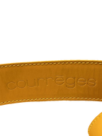 COURRÈGES Sac noé bucket bag cuir jaune moutarde
