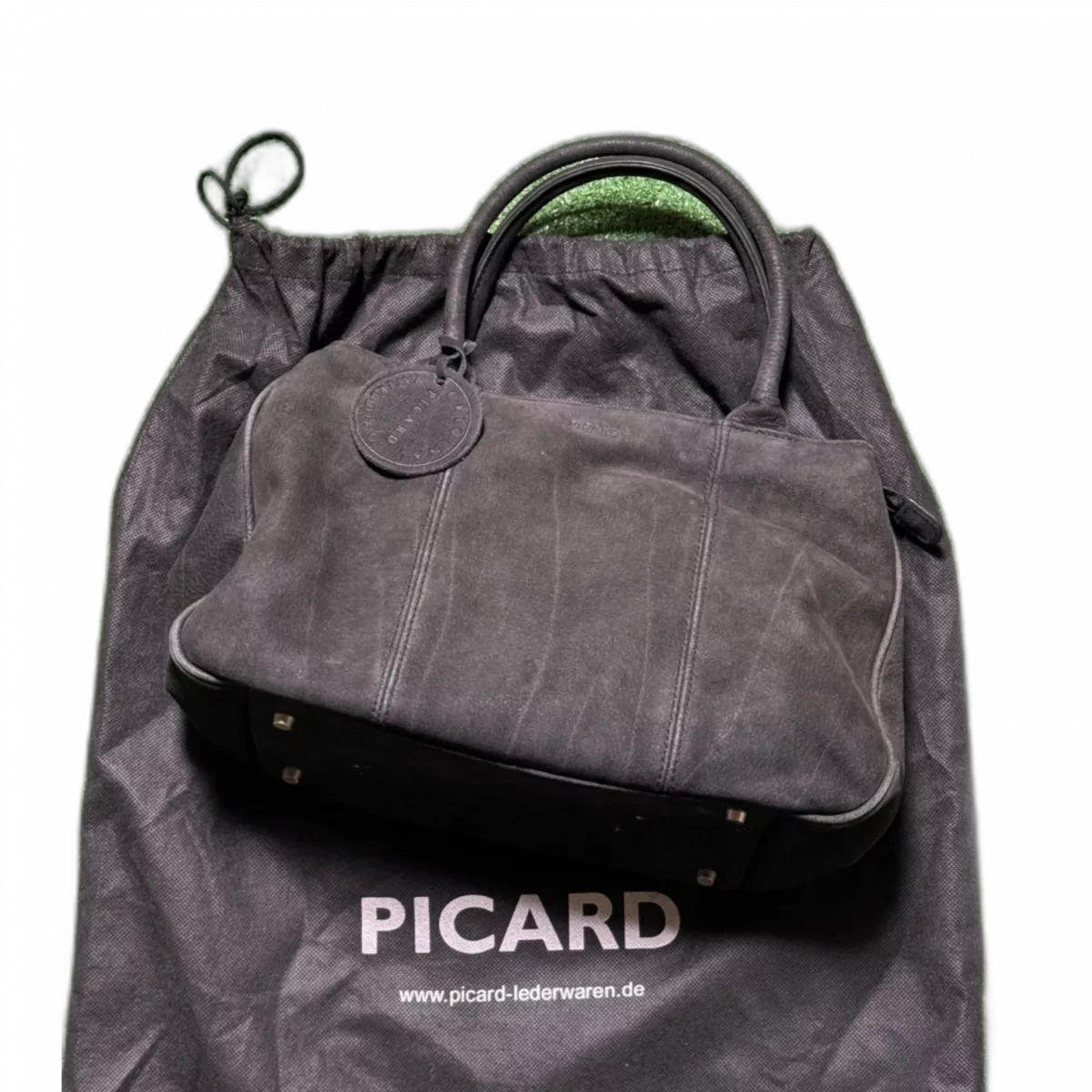 Picard ledenwaren Sac à main en daim noir avec dustbag