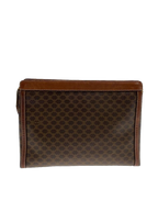 CÉLINE Pochette clutch toile Macadam marron