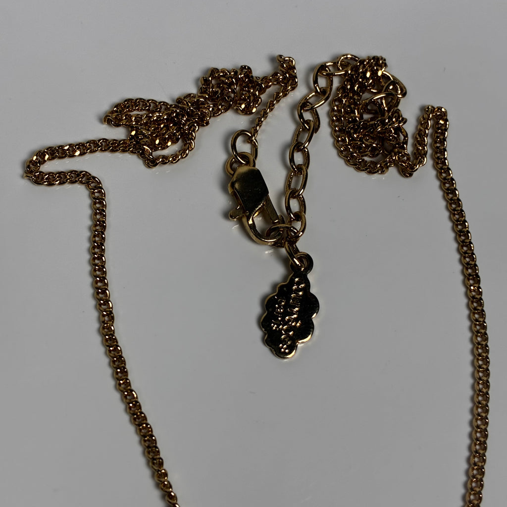 Courreges White Gold-tone Pearl and Rhinestone Necklace