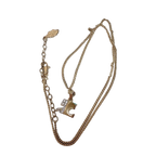 COURRÈGES Collier initiale logo ac or et strass