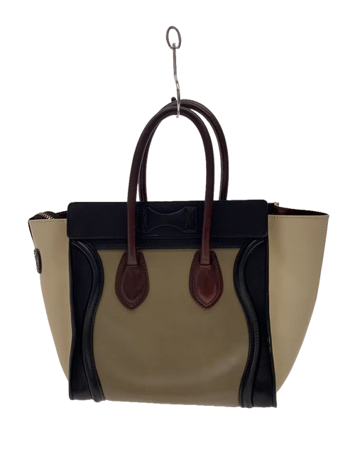 CÉLINE Sac Luggage micro tricolore marron / beige / noir