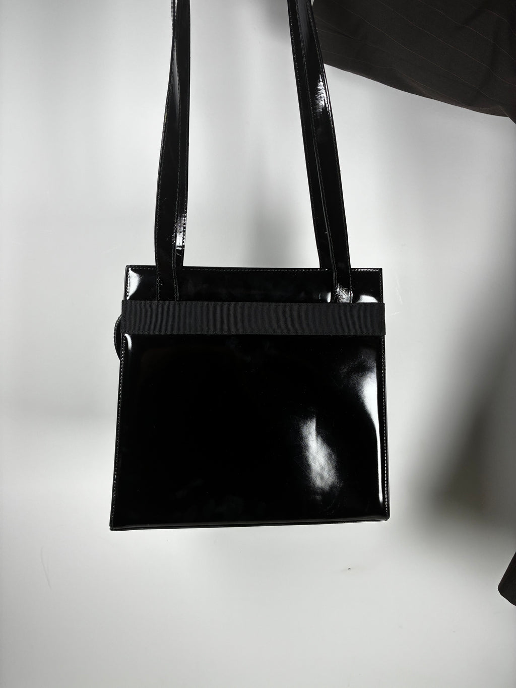 Salvatore Ferragamo Vara bag in black patent leather