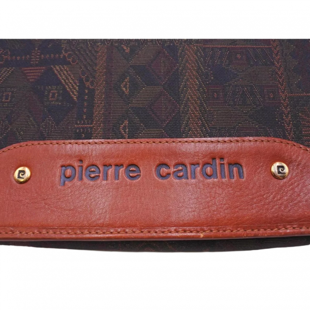 PIERRE CARDIN Sac à main Pierre Cardin imprimé intégral, marron et vert