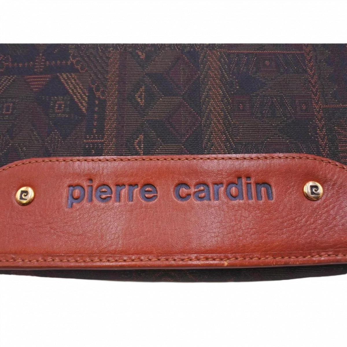 PIERRE CARDIN Sac à main Pierre Cardin imprimé intégral, marron et vert