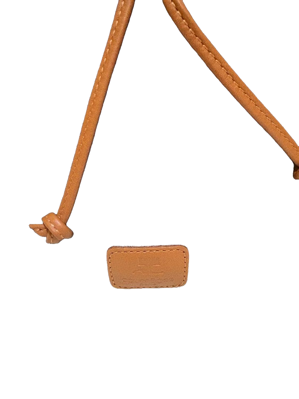 COURRÈGES Sac noé bucket bag bleu marine / camel (avec dustbag)