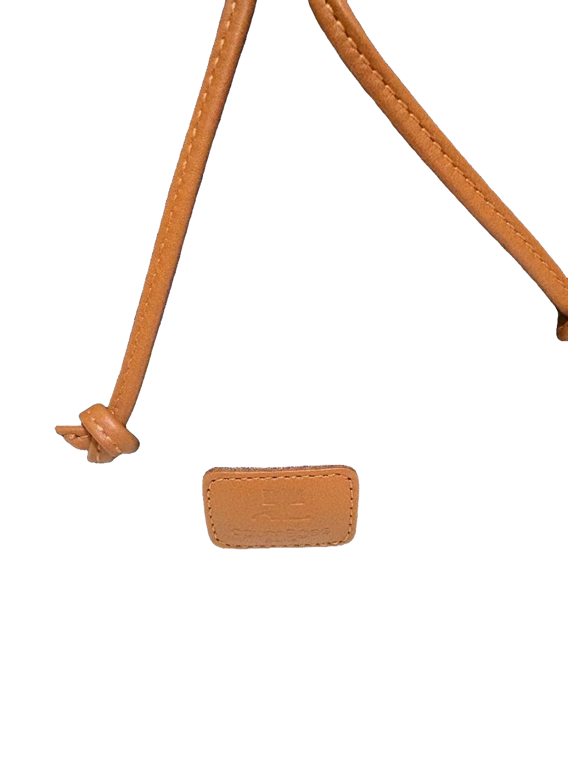 COURRÈGES Sac noé bucket bag bleu marine / camel (avec dustbag)