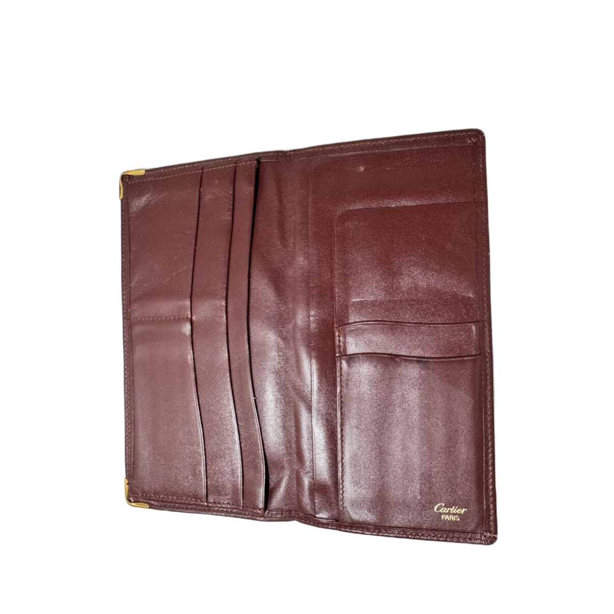 CARTIER Portefeuille long Cartier Must Line, porte-billets, Bordeaux
