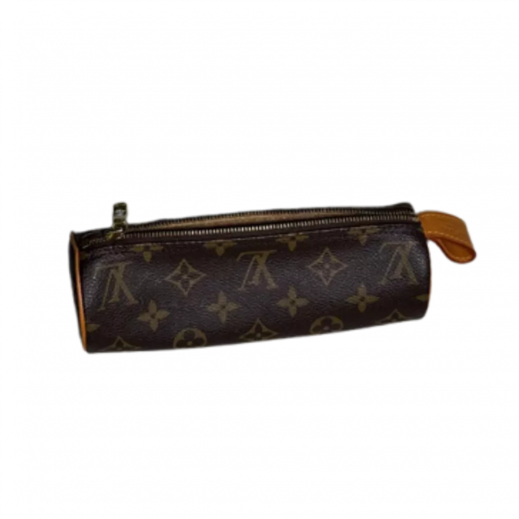 LOUIS VUITTON Trousse Ronde 23 pochette cylindrique, zip, tirette cuir