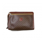 CELINE Pochette Celine en cuir PVC Macadam PM