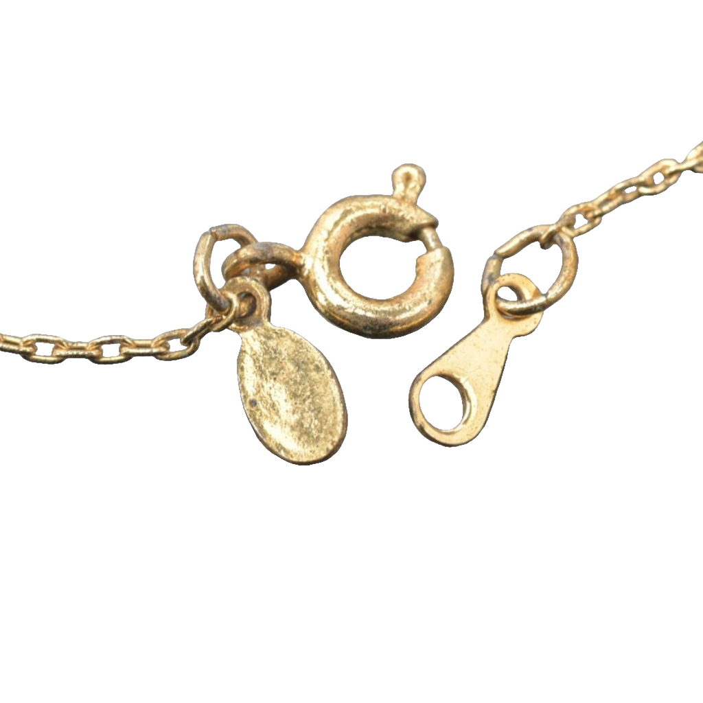 Givenchy Necklace Gold Greek Key Rhinestone Geometric Vintage Pendant