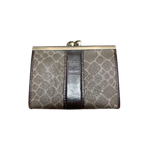 NINA RICCI Porte-monnaie fermeture à fermoir marron gris