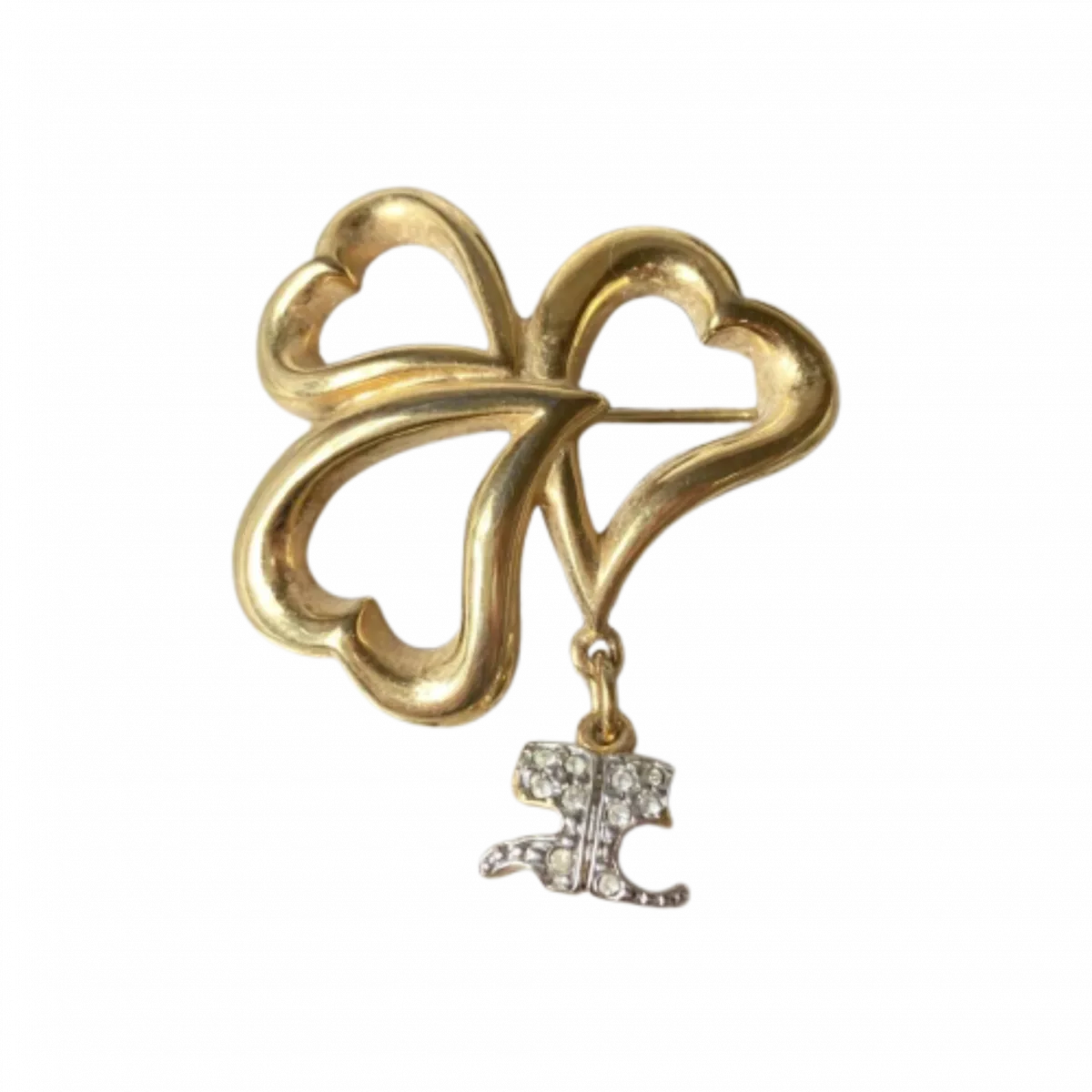 COURRÈGES Broche Courrèges 3 coeur doré 078E00 Occasion