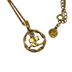 COURRÈGES Collier pendentif initiales AC strass