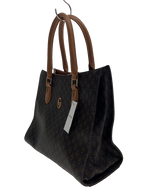 VALENTINO Garavani Sac tote toile monogramme V marron cuir camel