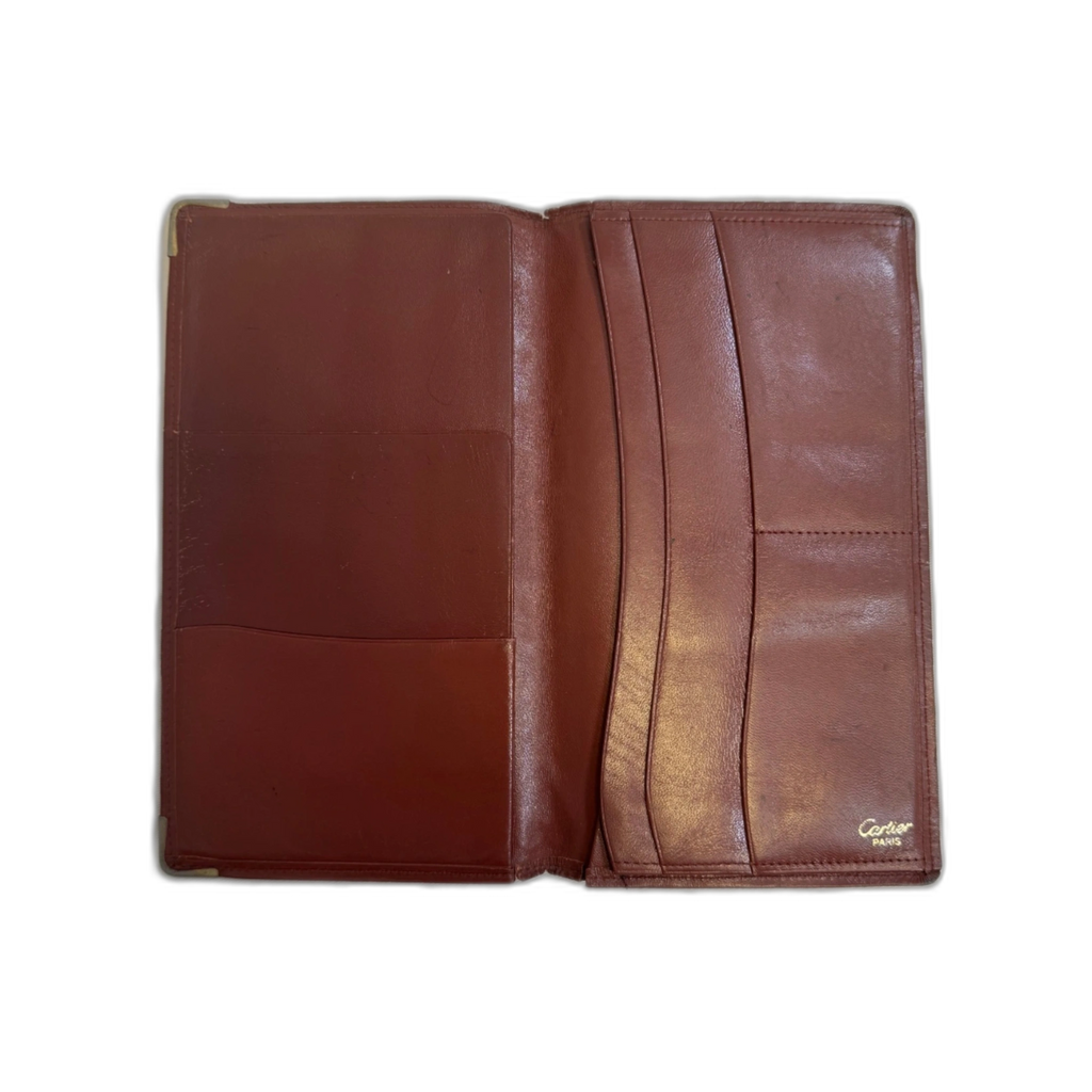 CARTIER Portefeuille long Cartier ligne must bordeaux