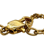 Courreges Gold Tone AC Logo Pendant Necklace