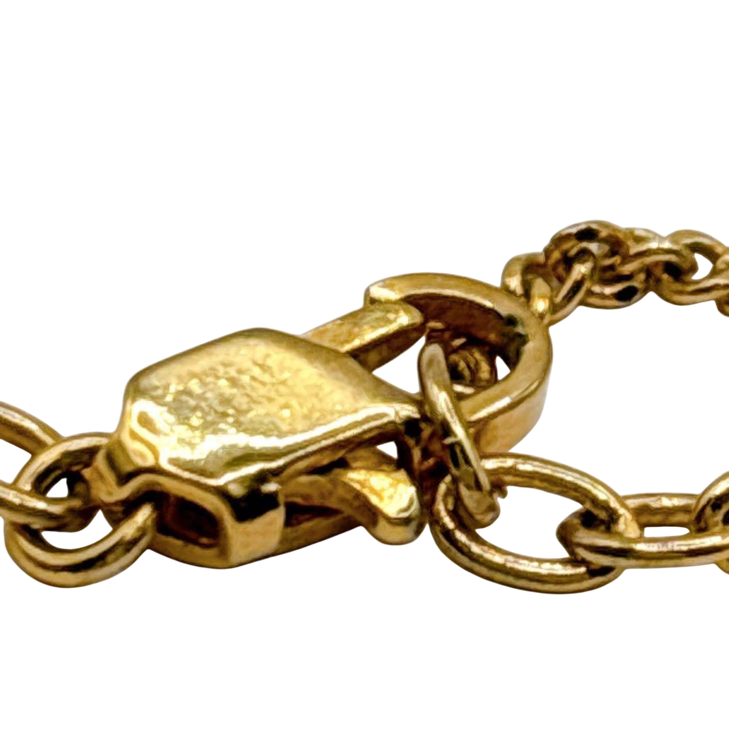 Courreges Gold Tone AC Logo Pendant Necklace