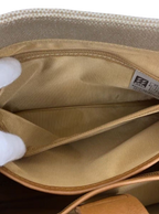 Ungaro Beige Canvas & Leather Shoulder Bag