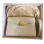 Ungaro Cream Leather Top Handle Bag