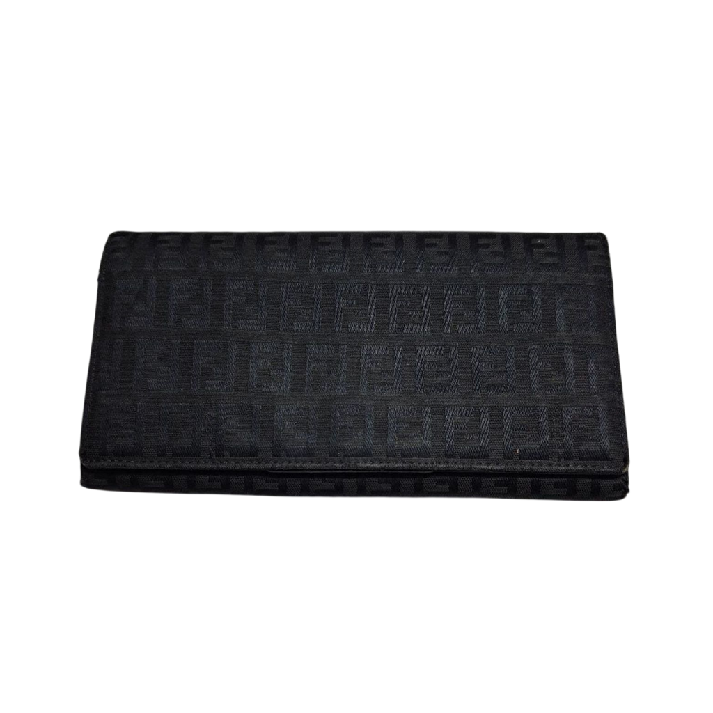 Fendi Black Zucca Monogram Bifold Wallet