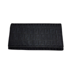 Fendi Black Zucca Monogram Bifold Wallet