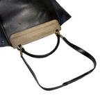 CELINE Sac Trapeze noir & avant beige wbandoulliere