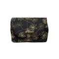 Givenchy Pouch Black Gold Floral Embroidered Clutch Cosmetic Bag