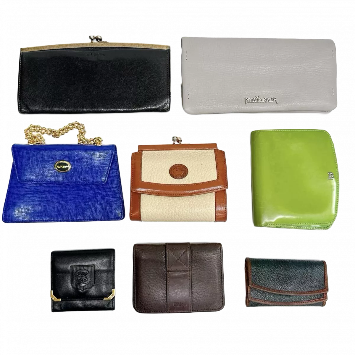 LOTX24 sacs et portefeuilles multimarque de luxe chloé,courreges,givenchyect (à l'unité)