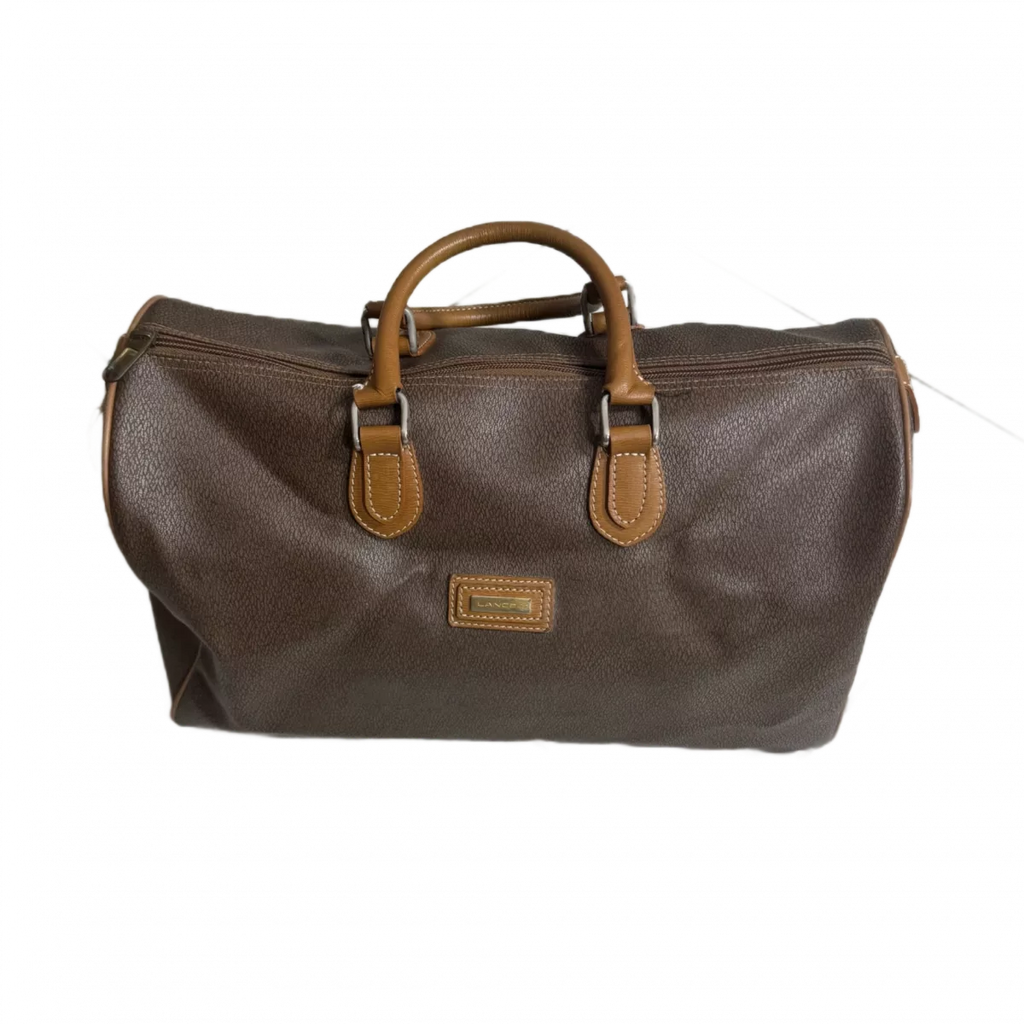 LANCEL Sac boston lancel marron avec logo L