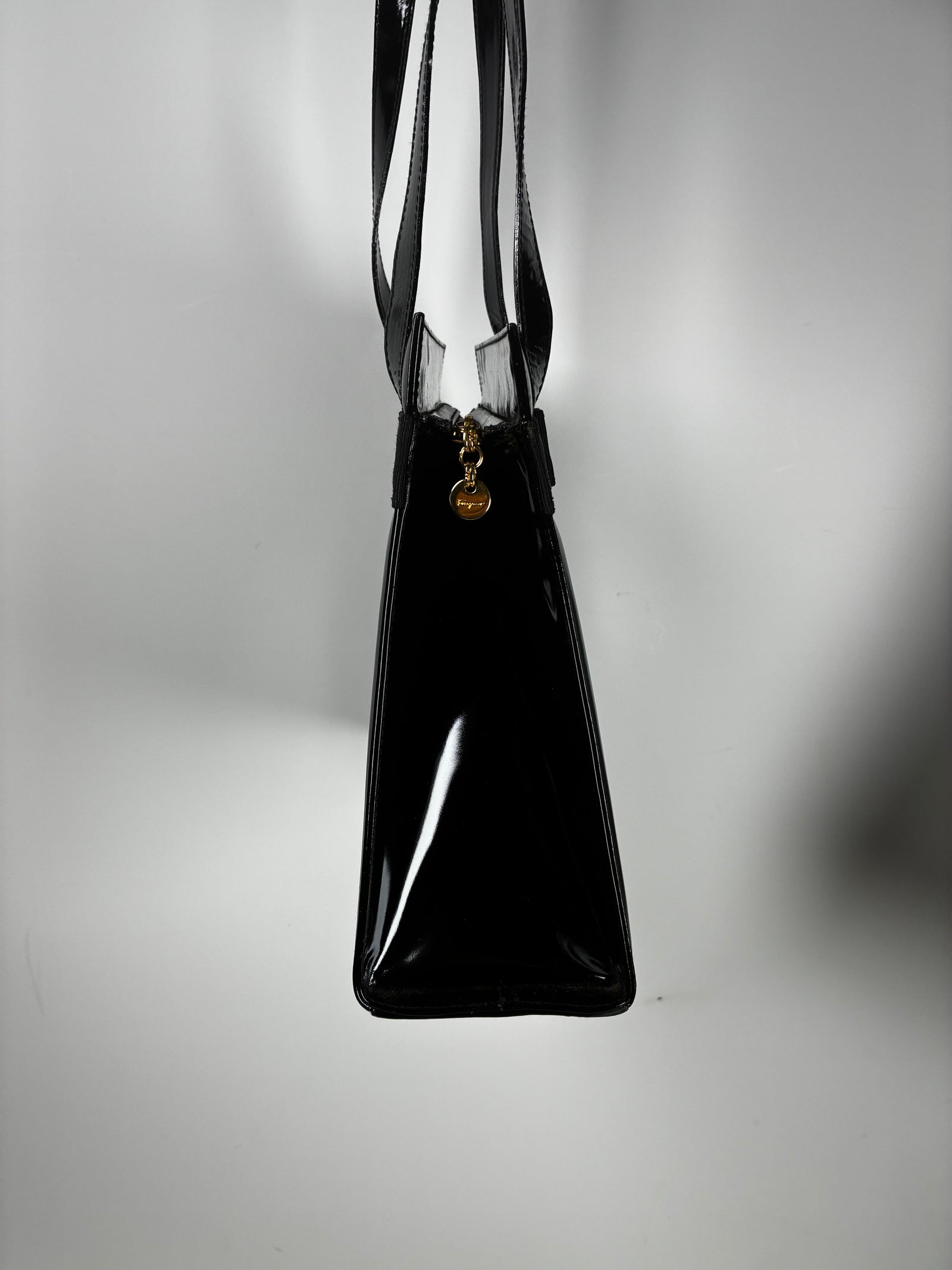Salvatore Ferragamo Vara bag in black patent leather