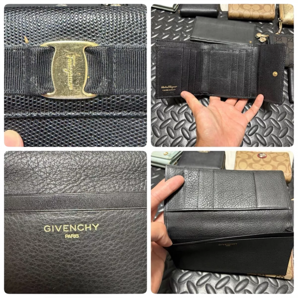 LOTX15 WALLETS & POCHETTES LUXE GUCCI FERRAGAMO PRADA (à l'unité)