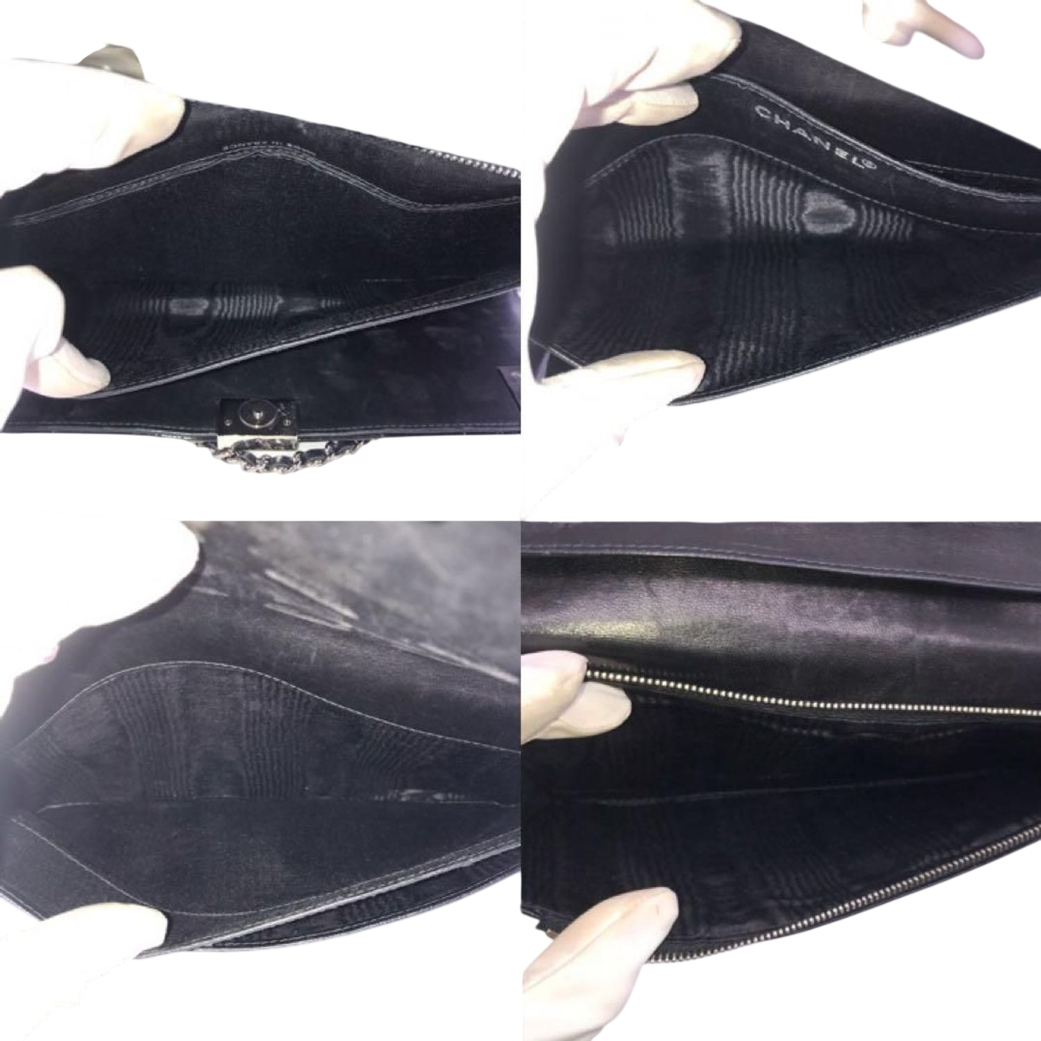 CHANEL Black Patent Leather Chocolate Bar WOC