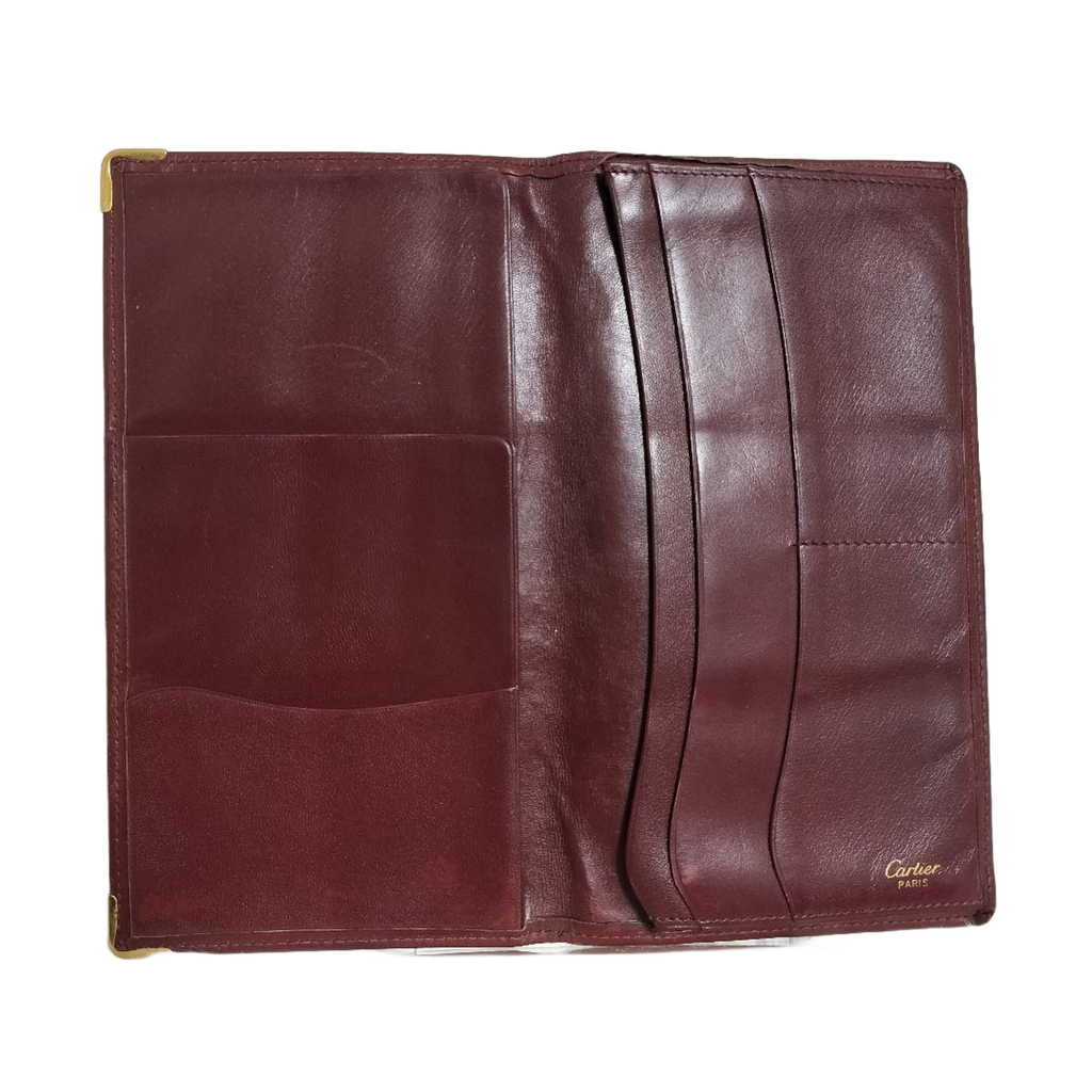 CARTIER Portefeuille long ligne must bordeaux