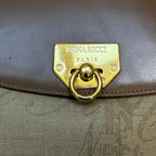 NINA RICCI Sac bandoulière taupe et bijouterie doré avec bandoulière et dustbag