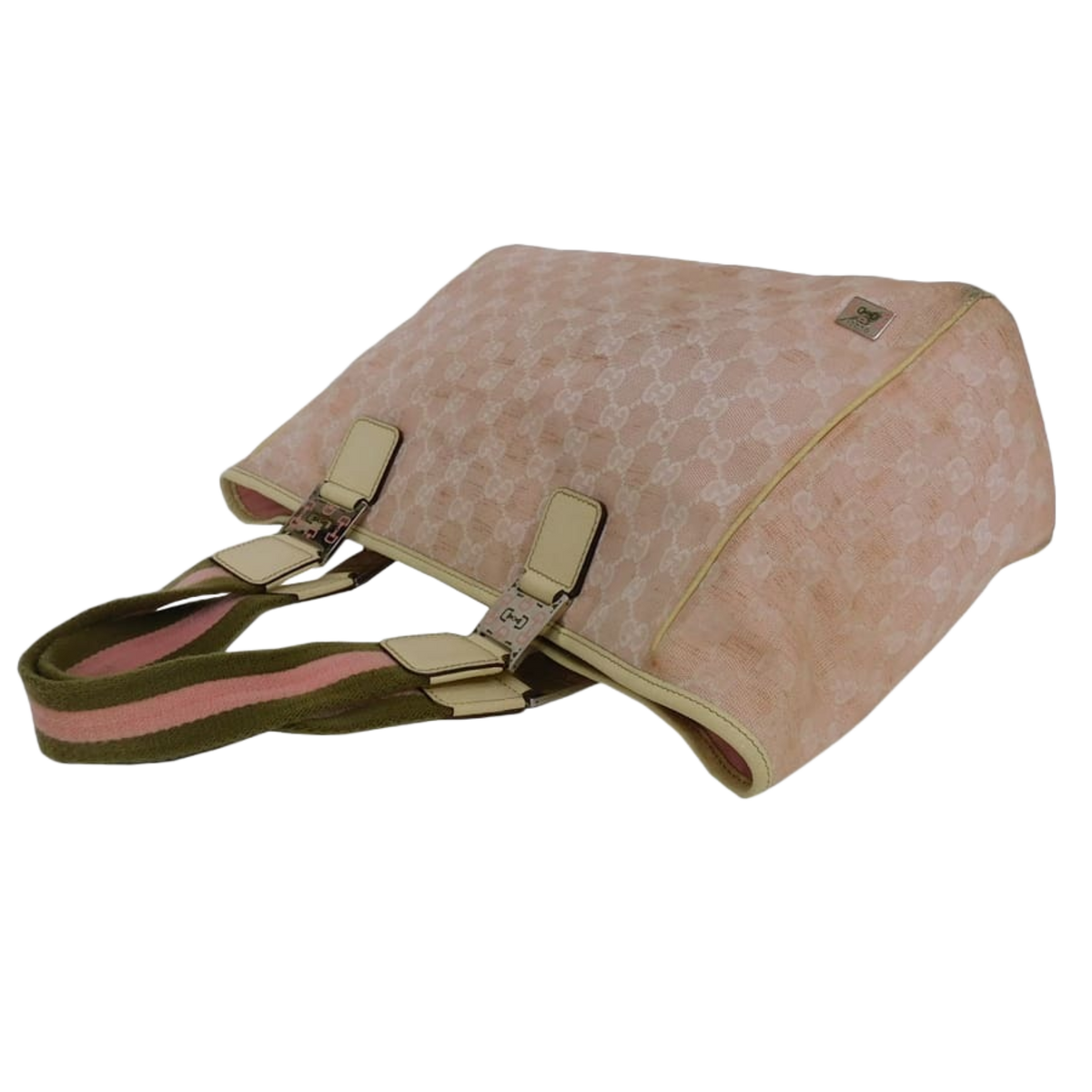 GUCCI Sac cabas Gucci en toile GG Rose et blanc