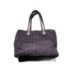 CHANEL Sac cabas Chanel New Travel Line en toile noire monogramme CC