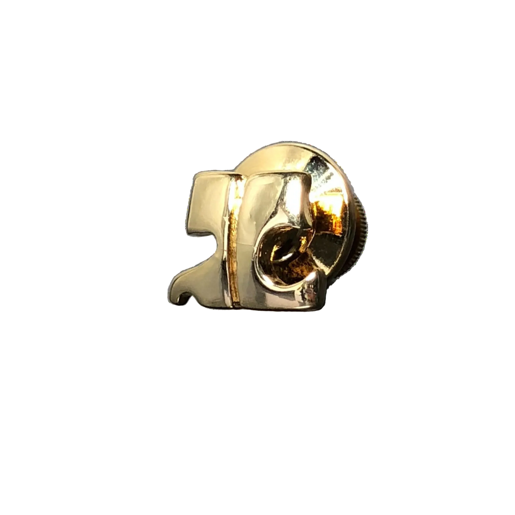 COURRÈGES Broche à logo , couleur or, insigne