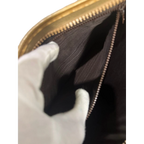 CELINE Pochette en toile Macadam marron monogrammée