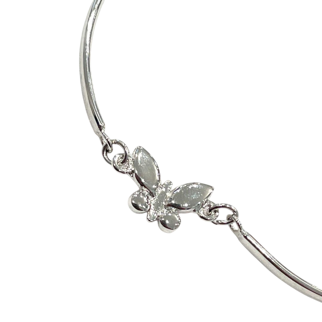 Courrèges Silver Tone Butterfly Charm Bracelet