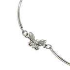 Courrèges Silver Tone Butterfly Charm Bracelet