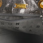 Emanuel Ungaro Ostrich Effect Leather Tote Bag