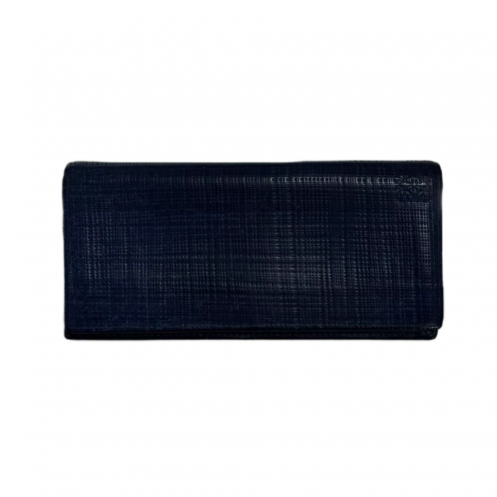LOEWE Portefeuille long Loewe bleu sombre à rayure intérieur noir