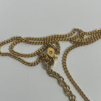 Courreges Long Rhinestone Heart Necklace
