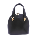 Ungaro Black Leather Top Handle Handbag