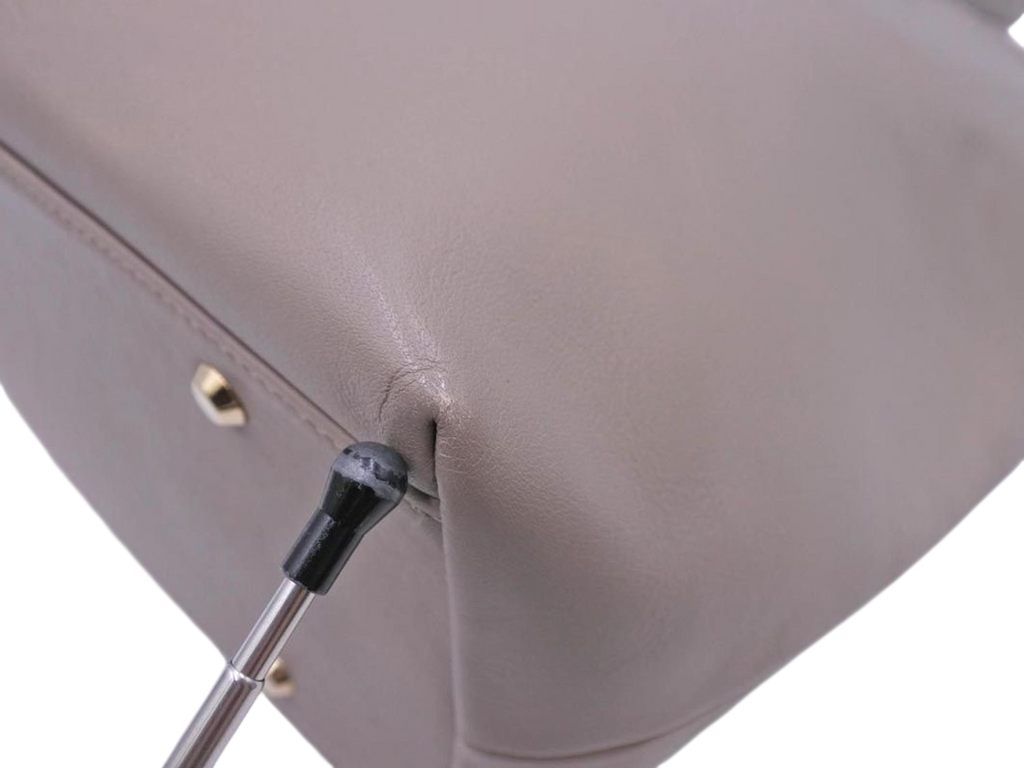 Ungaro Grey Leather Tote Bag