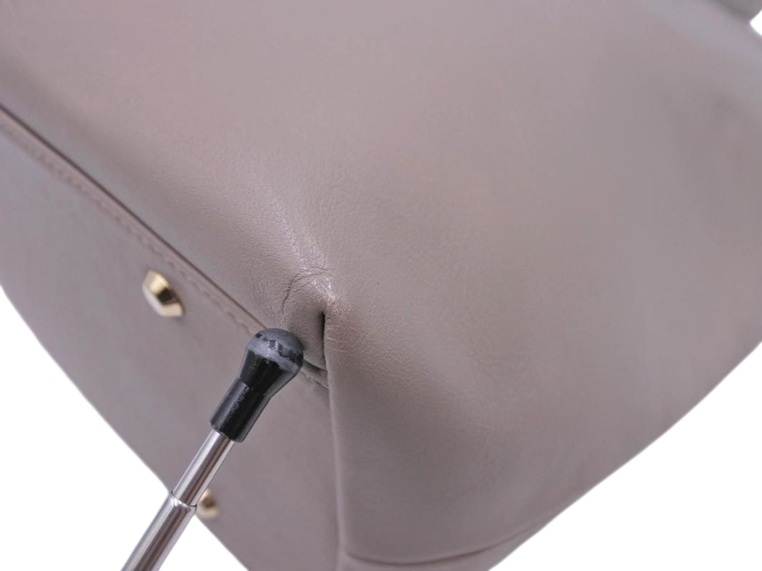 Ungaro Grey Leather Tote Bag