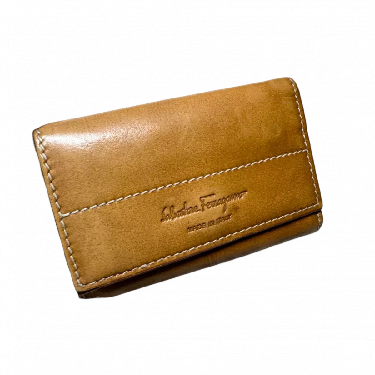 FERRAGAMO Porte-clé en cuir Salvatore Ferragamo, marron