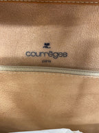 COURRÈGES Sac Boston kaki et cuir camel