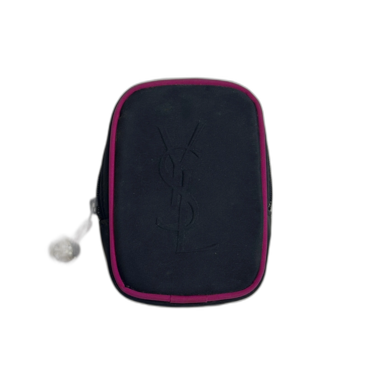 SAINT LAURENT MIni Pochette YSL bleu foncé/violet avec breloque doré logo ysl
